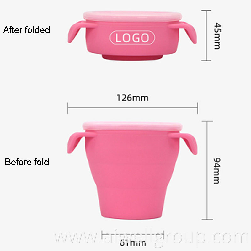 baby silicone cup with dual handles